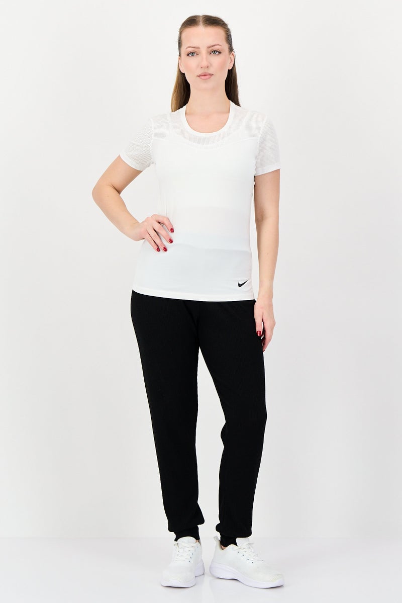 Nike Women Sportswear Fit Short Sleeve Training Top, White - Image 4